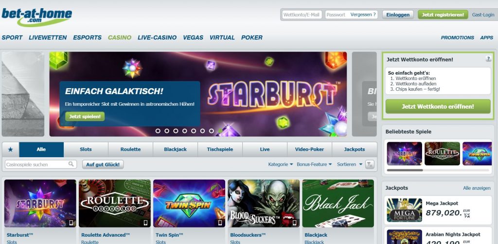 Bet-at-home Casino Vorschau